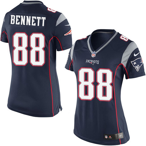Women's Limited Martellus Bennett Nike Jersey Navy Blue Home - #88 NFL New England Patriots
